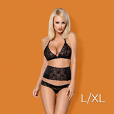 Obsessive - 846-SEG-1 set 3-pcs L/XL - Black